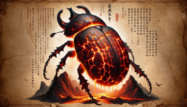 DALL·E 2024-01-21 02.45.03 - A digital illustration of a massive beetle composed of lava, with...png