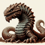 DALL·E 2024-01-23 15.36.49 - A digital illustration of a huge worm-like lizard monster made of...png