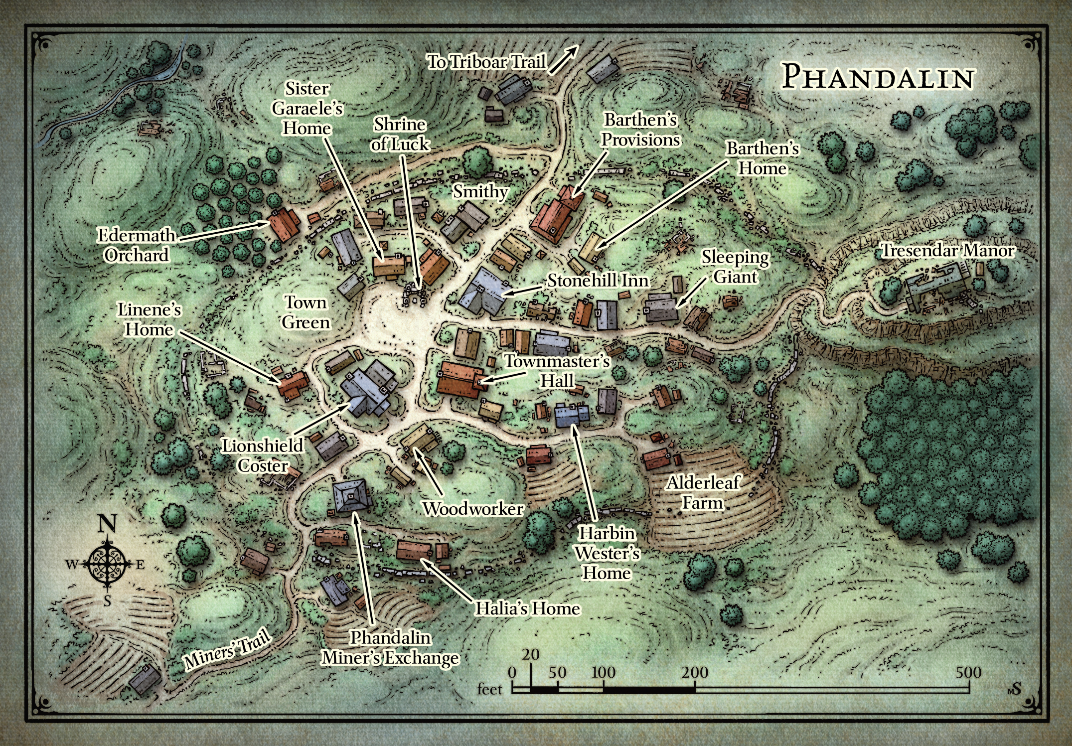 D&D 5th Edition Starter Set: Phandalin Map
