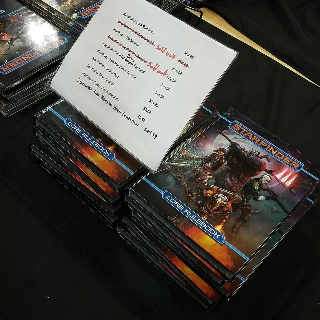 Starfinder sold out all core books