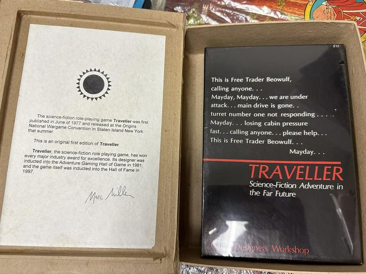 Marc Miller's copy of Traveller, original in shrink, sold for $5500