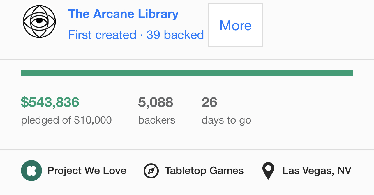 Snap of the ks showing 5,088 backers.
