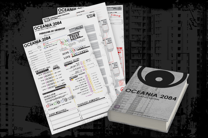 Dystopian TTRPG Oceania 2084 - on Kickstarter