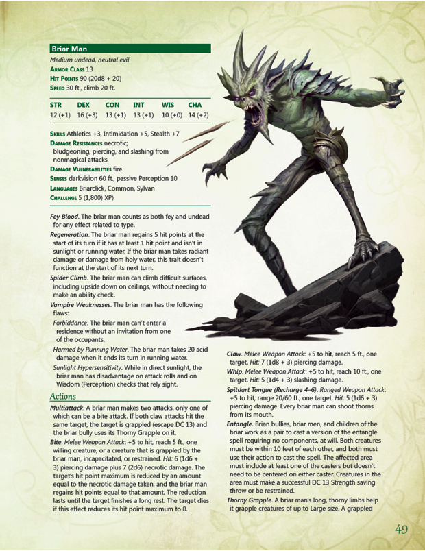 The Briar Man Is A Monster From Kobold Press' Tales of the Old Margreve