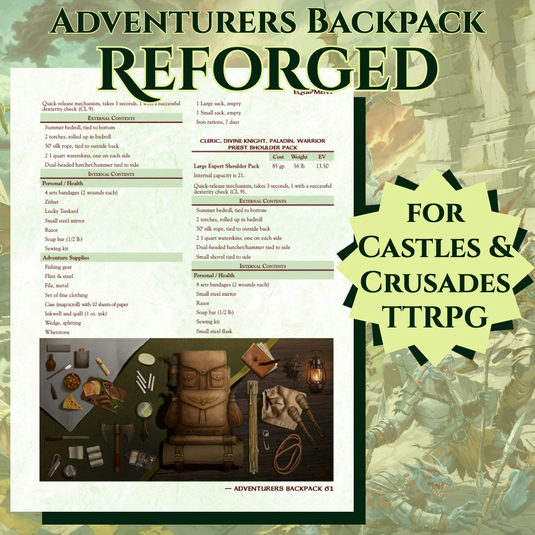 Castles & Crusades Adventurers Backpack REFORGED!.png