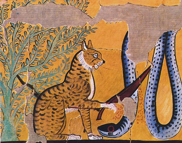 cat killing a serpent, tomb of Sennedjem.jpg