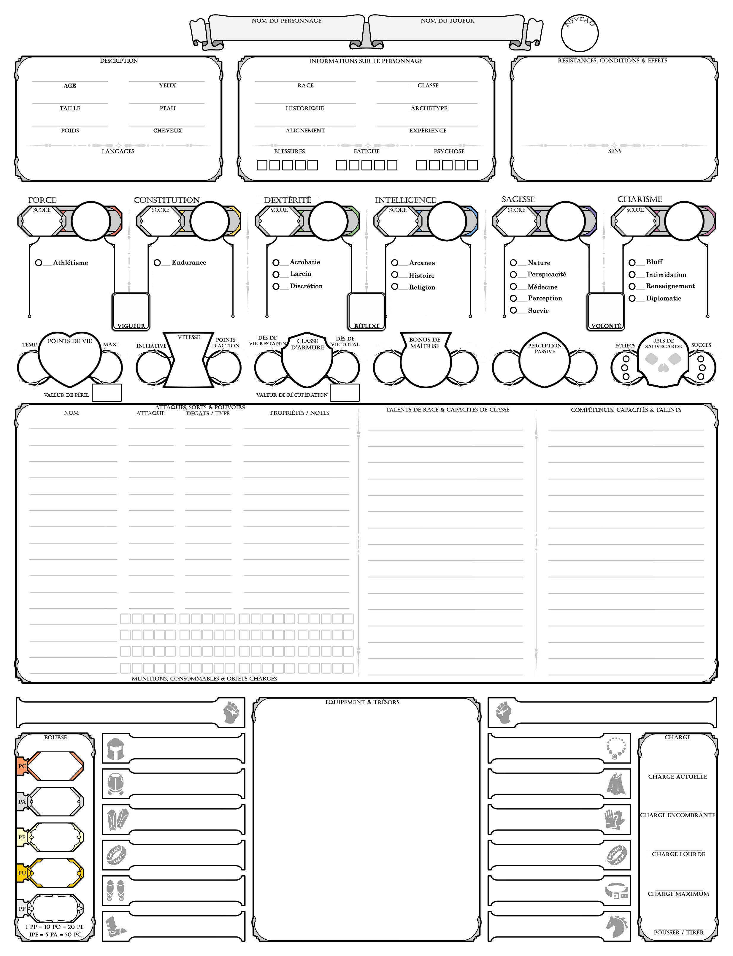 zio s 2 page character sheet for double sided print en world dungeons dragons tabletop roleplaying games