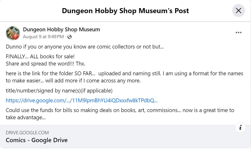 DHSMcomicsale.JPG