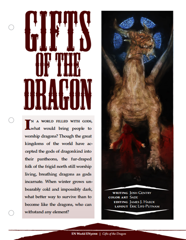 Gifts of the Dragon (5E) | EN World | Dungeons & Dragons | Tabletop