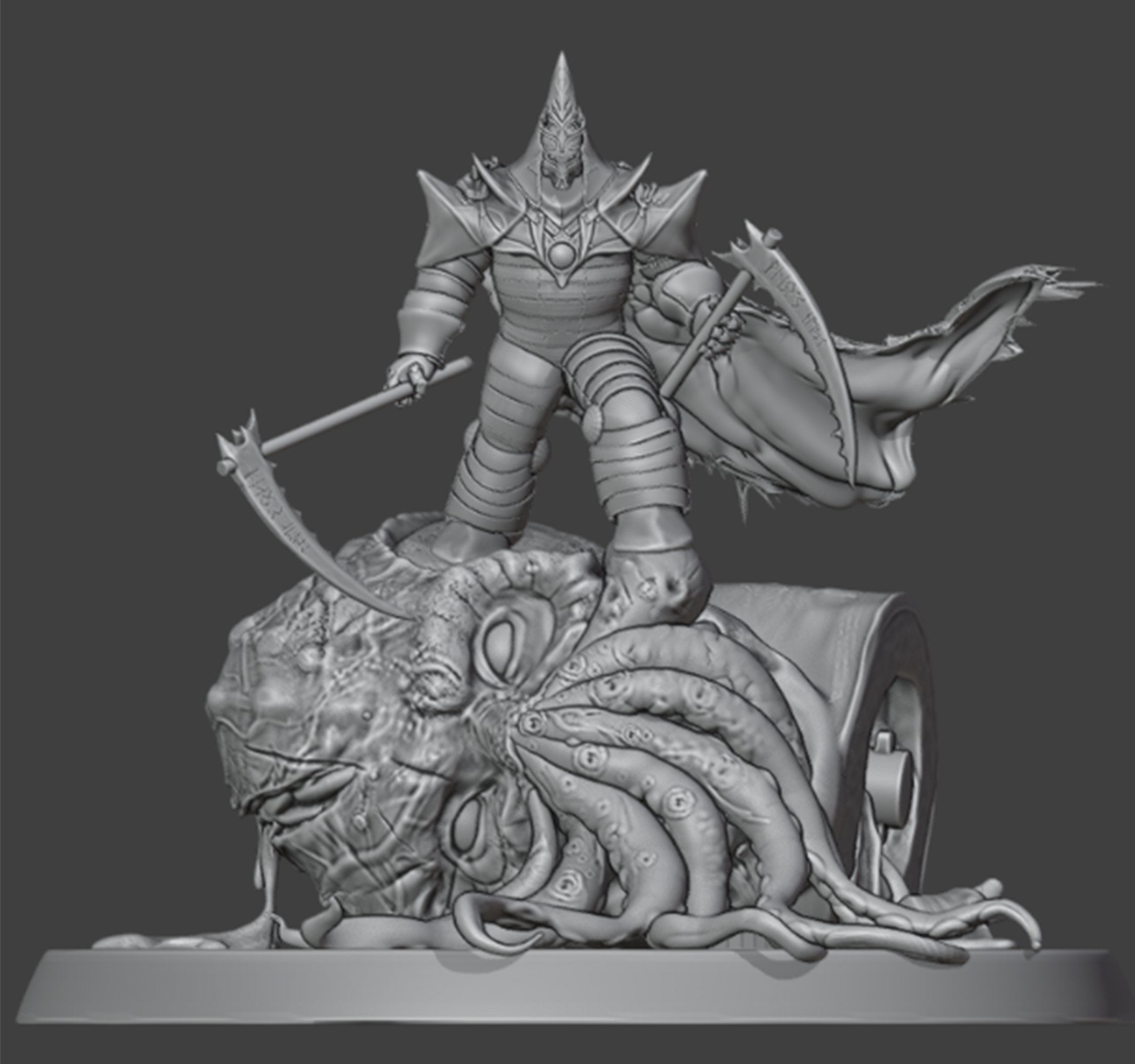 Finished Cthulhu Head Diorama front.jpg
