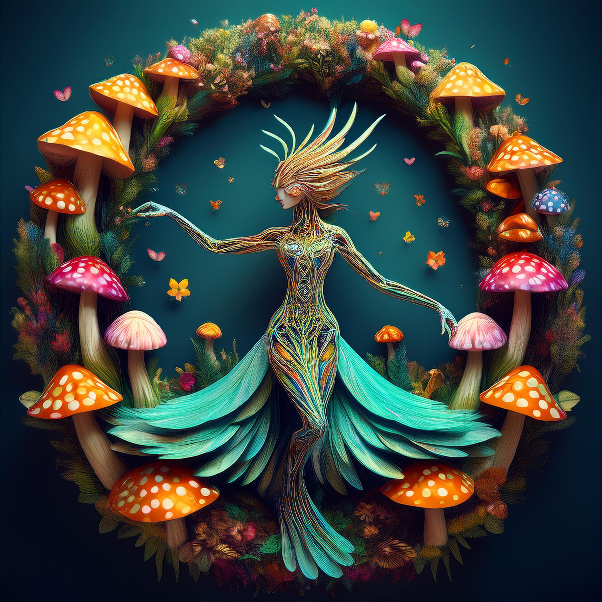 Firefly A fey creature made up of plants with a humanoid form. Accents of color from flowers. ...jpg