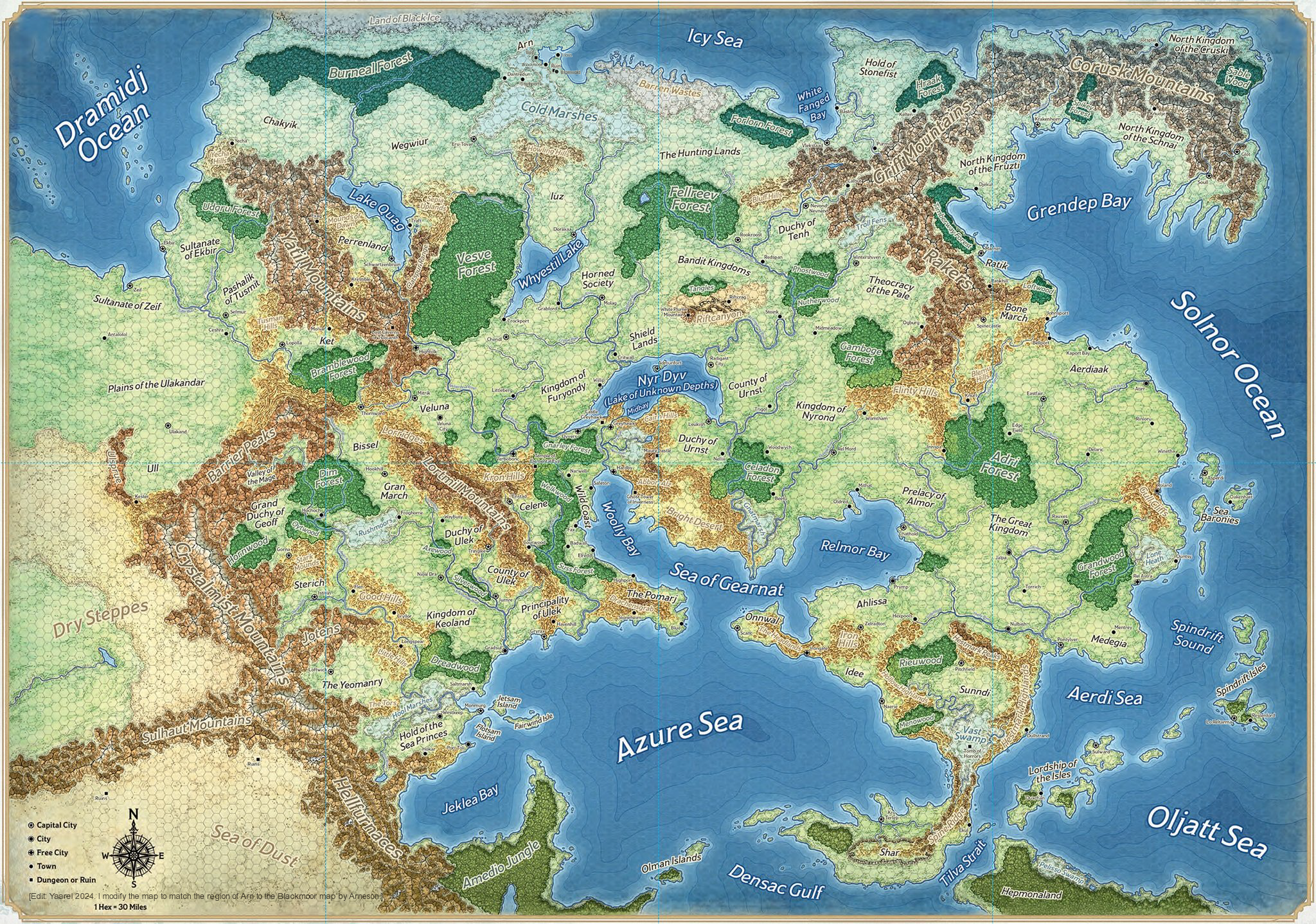 Greyhawk 2024 (Yaarel 2024 edit - Arn as Arneson map of Blackmoor).png