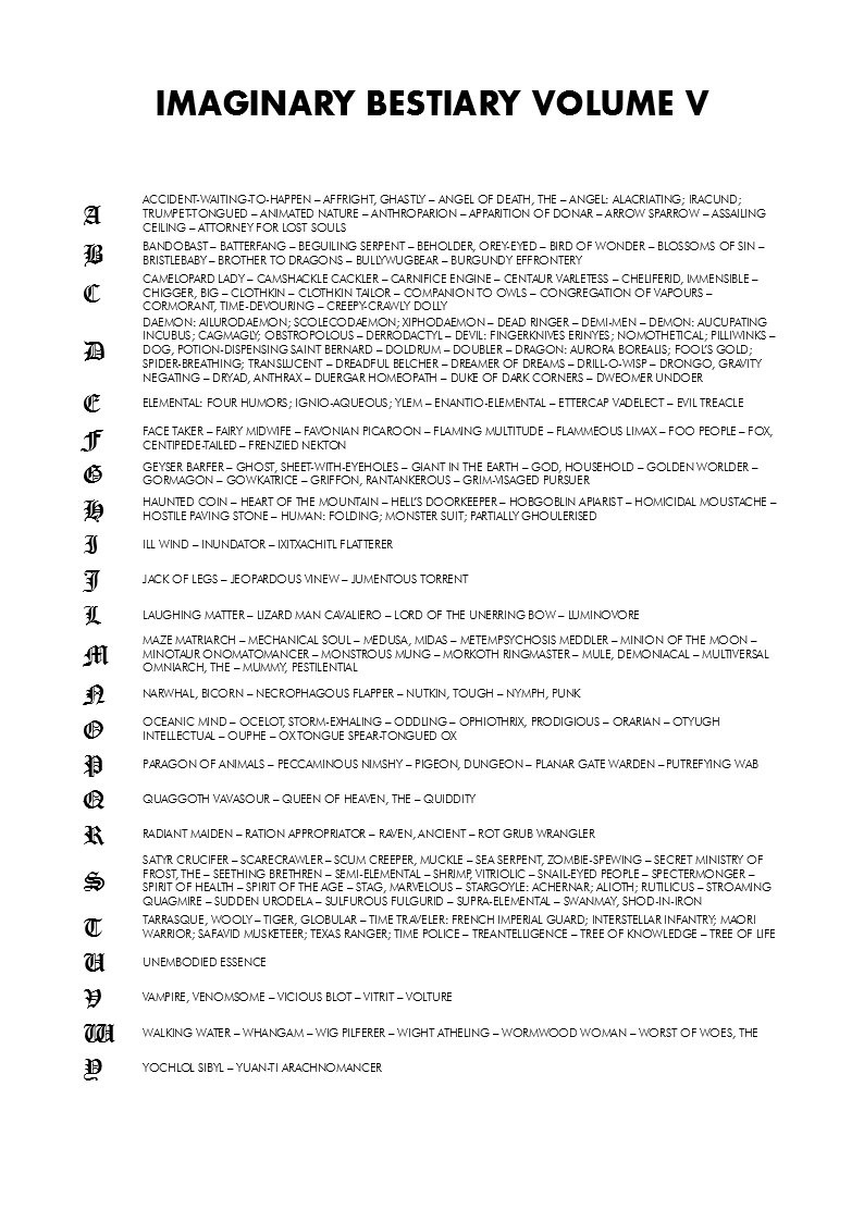 Imaginary Bestiary Volume V.png