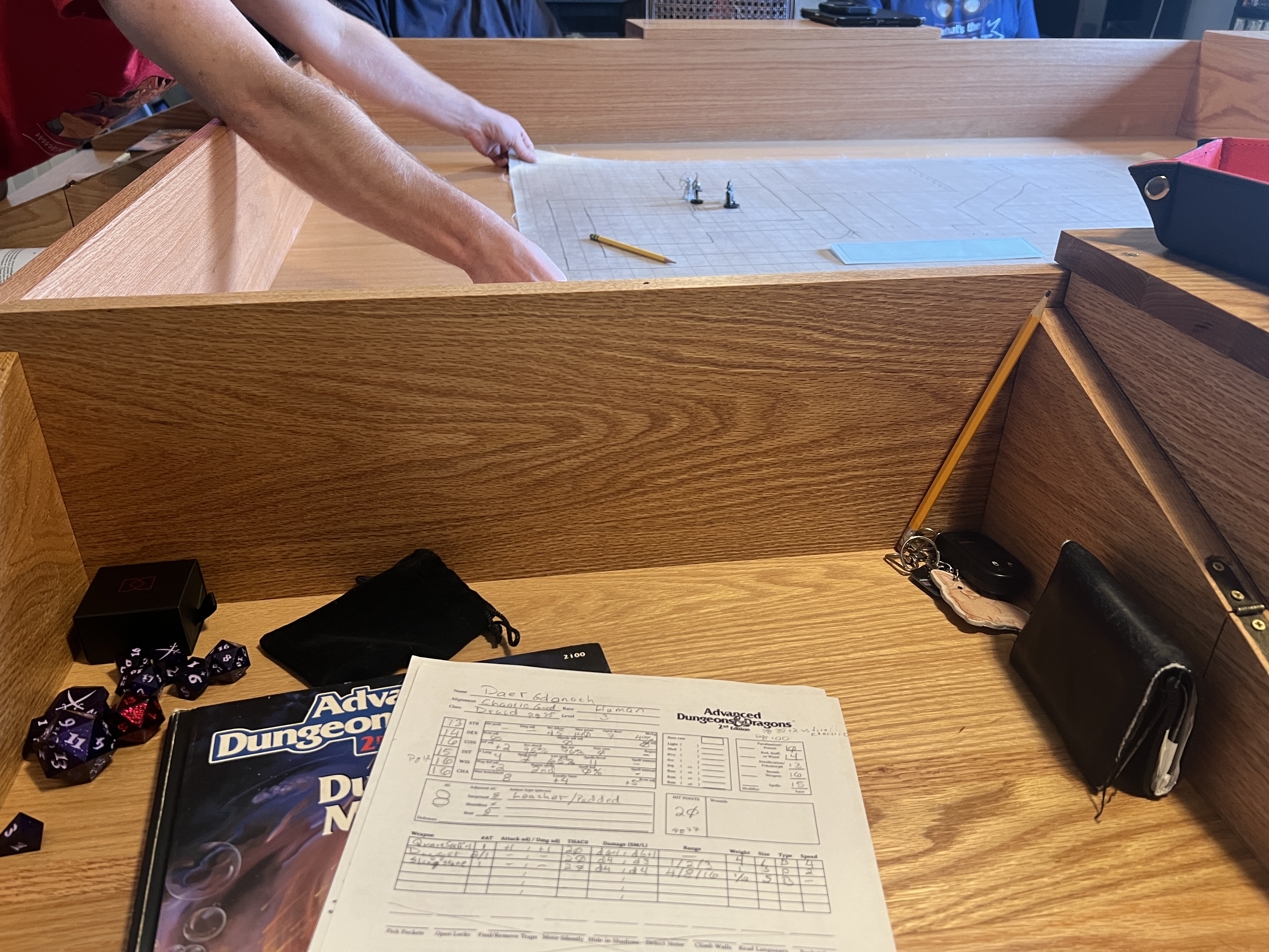My DMG and my character, the Druid Daer Gdonoth.