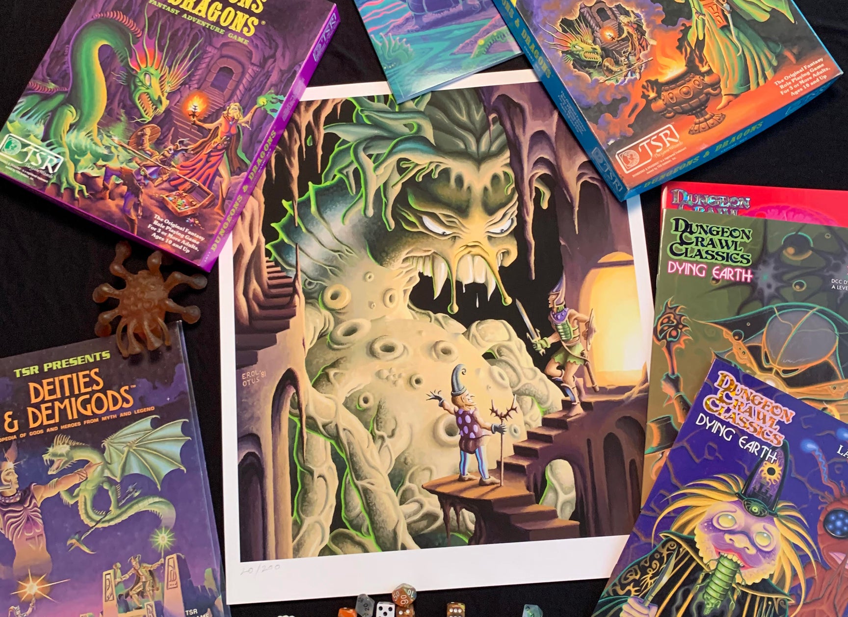 Shows off his art and some classic covers.