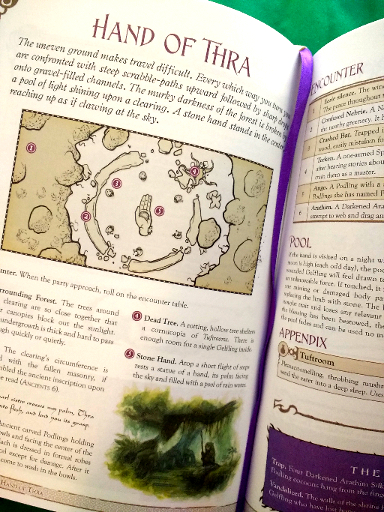 a random page, showing Location called Hand of Thra