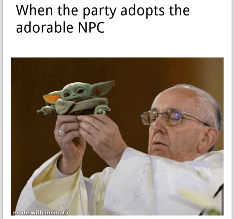 party-adopts-adorable-npc-made-with-mematic.png