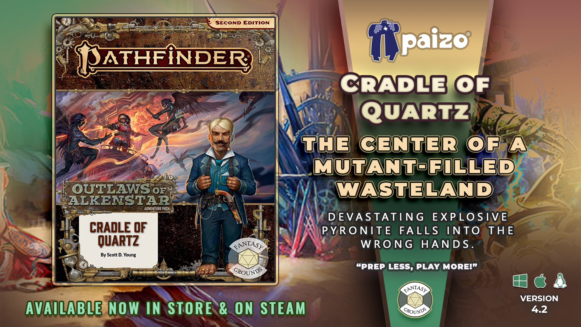 Pathfinder 2 RPG - Outlaws of Alkenstar AP 2 Cradle of Quartz.jpg