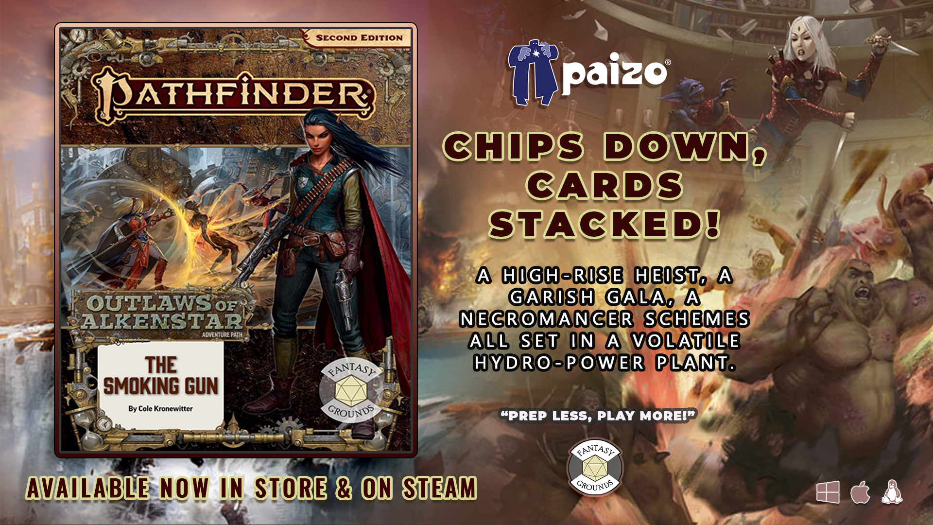 Pathfinder 2 RPG - Outlaws of Alkenstar AP 3 The Smoking Gun(PZOSMWPZO90180FG).jpg