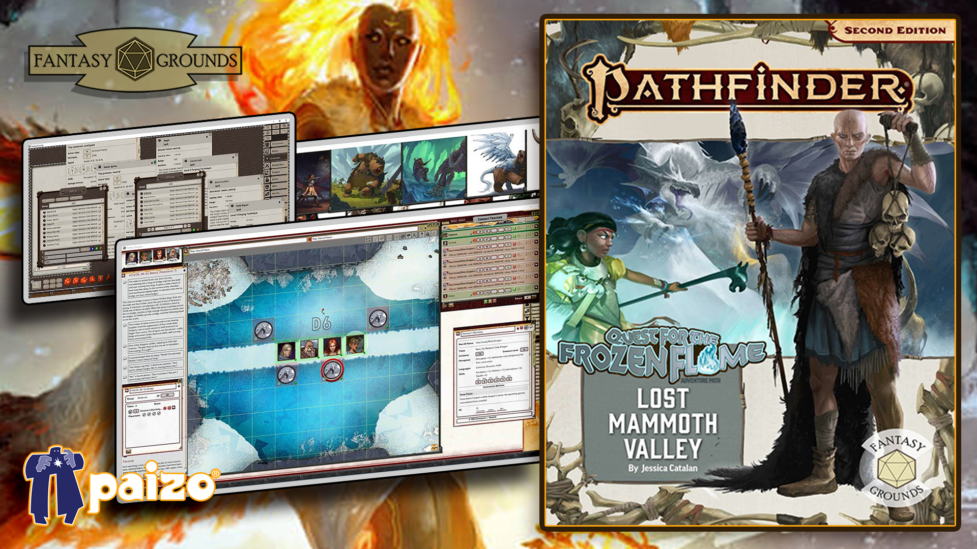 Pathfinder 2 RPG - Quest for the Frozen Flame AP 2 Lost Mammoth Valley(PZOSMWPZO90176FG).jpg