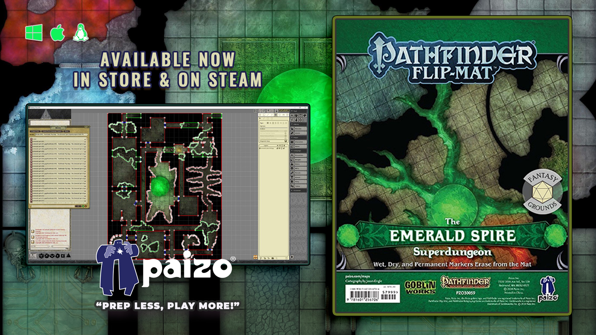 Pathfinder RPG - Pathfinder Flip-Mat - The Emerald Spire Superdungeon Multi-Pack(PZOSMWPZO3005...jpg