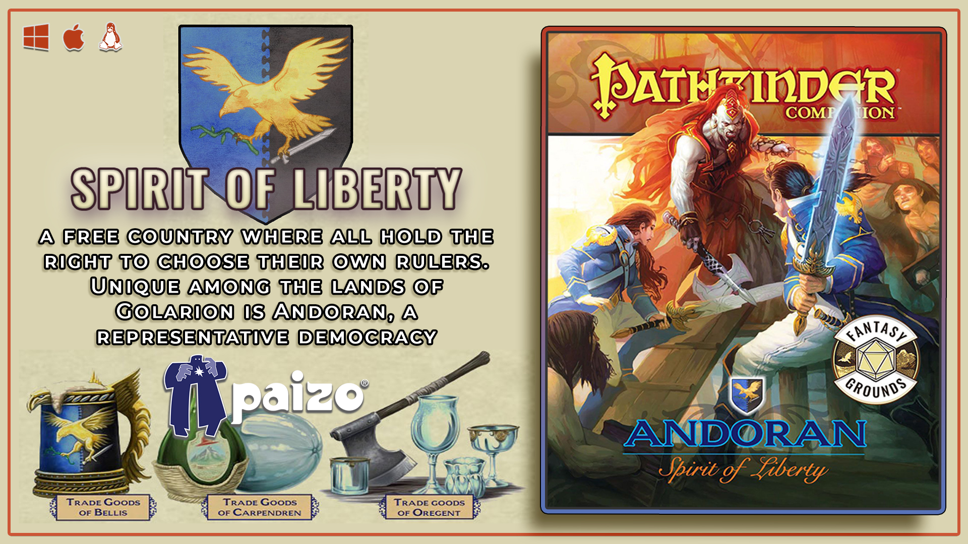 Pathfinder RPG - Player Companion Andoran Spirit of Liberty (PZOSMWPZO9409FG).jpg