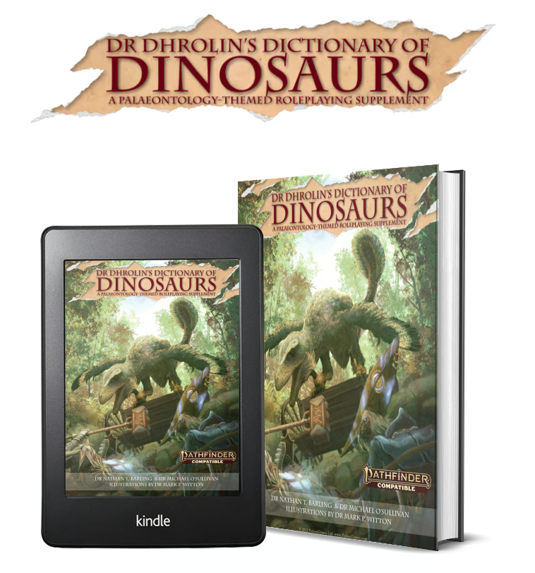 Pathfinder Second Ed.- Dr Dhrolin's Dictionary of Dinosaurs.png