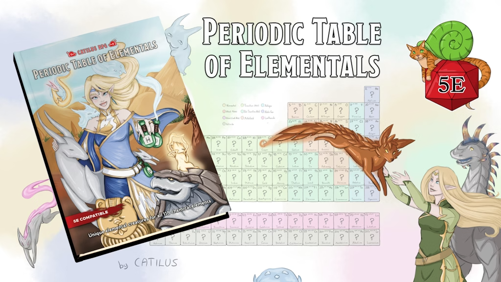 Periodic Table of Elementals, by Catilus.png