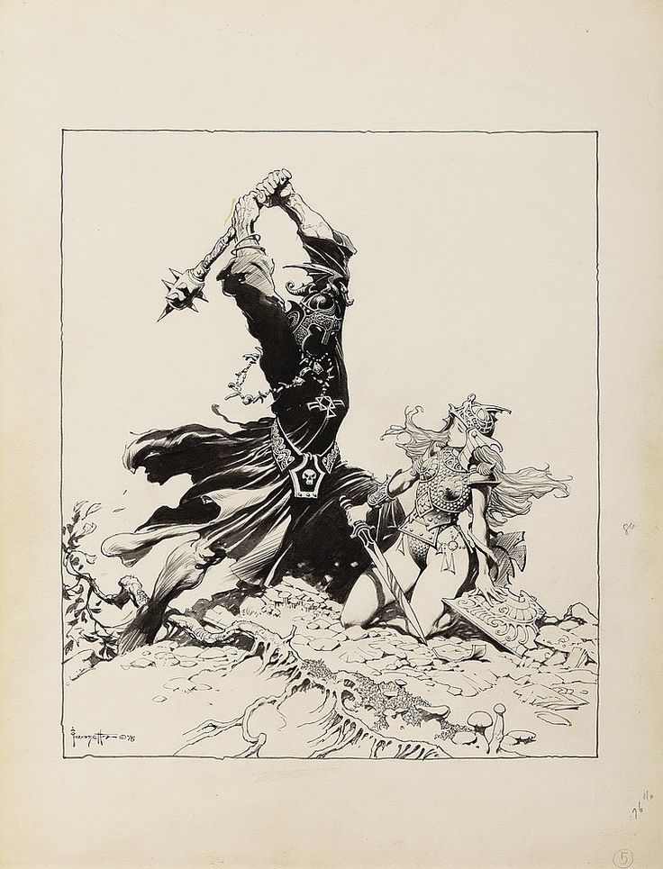 Sold at Auction_ Frank Frazetta, (Frazetta) Lord of The Rings_ “The Black Nazgul”_.jpg