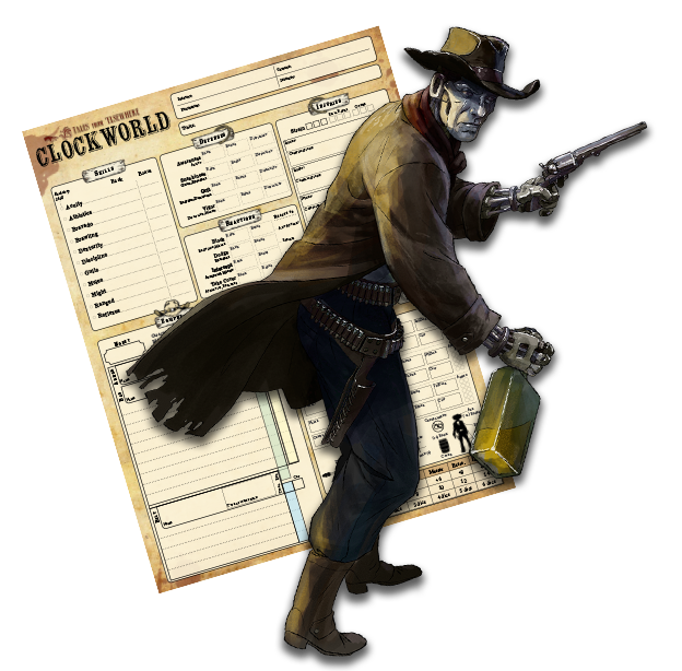 Tales from Elsewhere- Clockworld - Action Horror RPG - Character Sheet.png