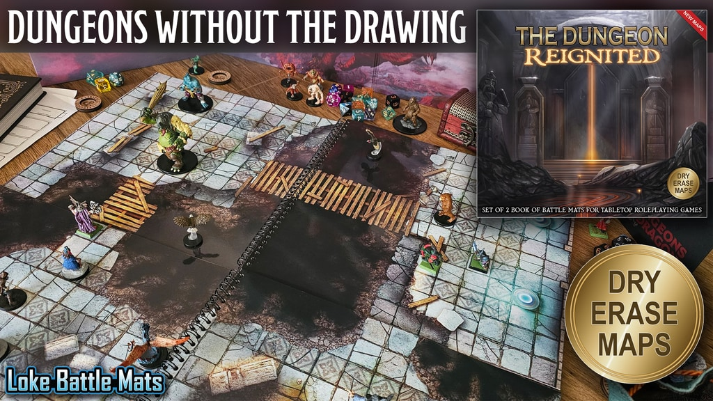 The Dungeon Reignited. Set of 2 Book of Battle Mats for RPG.png