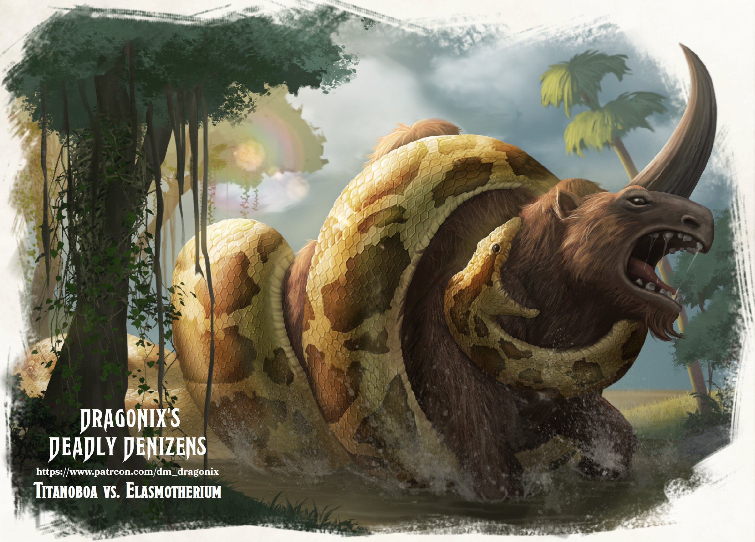 Titanoboa and Elasmotherium.png