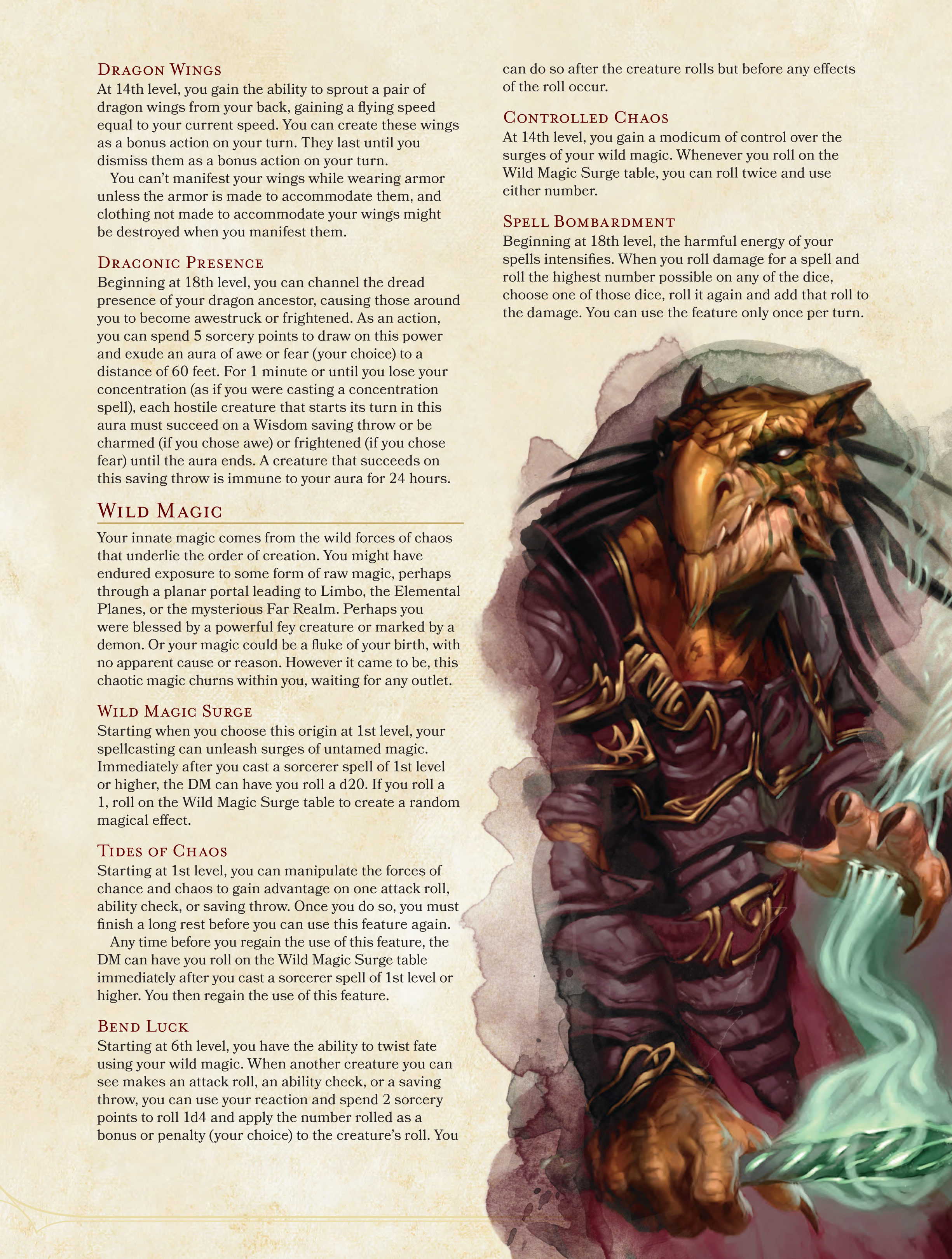 D&D 5E - I can haz WILD MAGE and the first DRAGONBORN art? | EN 