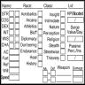 "Magic Card" Sized Character Sheet