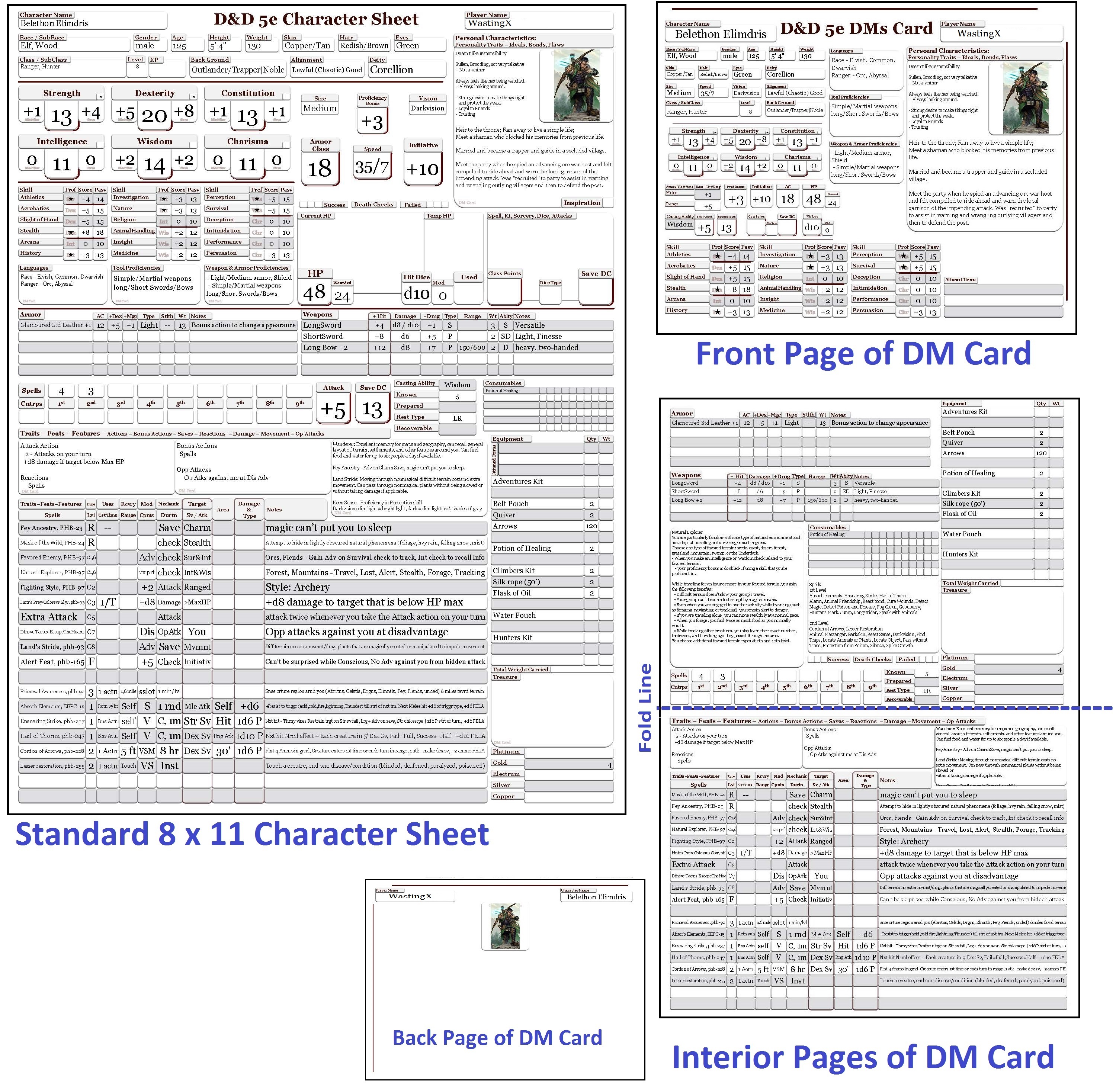 D D 5e Character Sheet By Wastingx En World Dungeons Dragons Tabletop Roleplaying Games