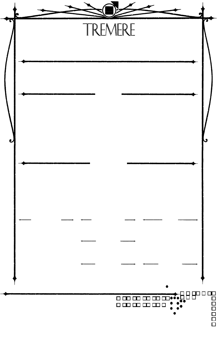 Vampire The Masquerade Revised Characther Sheet