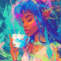 Firefly_multi racial elf drinking tea 244220.jpg