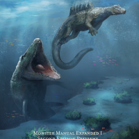 Mosasaur attacking Spinosaurus.png