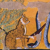 cat killing a serpent, tomb of Sennedjem.jpg