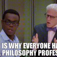 Good Place - moral philosophy professors.gif