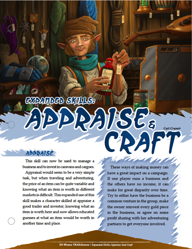 [TRAILseeker 53] Expanded Skills Appraise & Craft EN World Tabletop