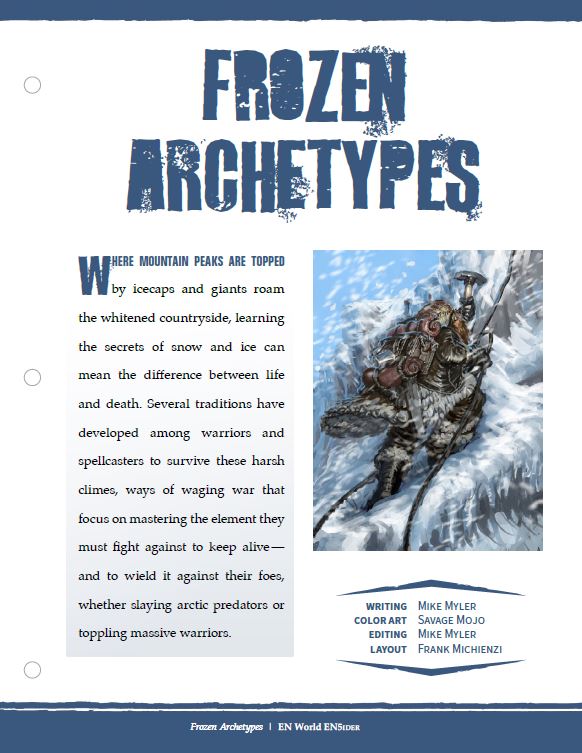 D&D 5E EN5ider 325 Frozen Archetypes EN World Tabletop RPG News & Reviews