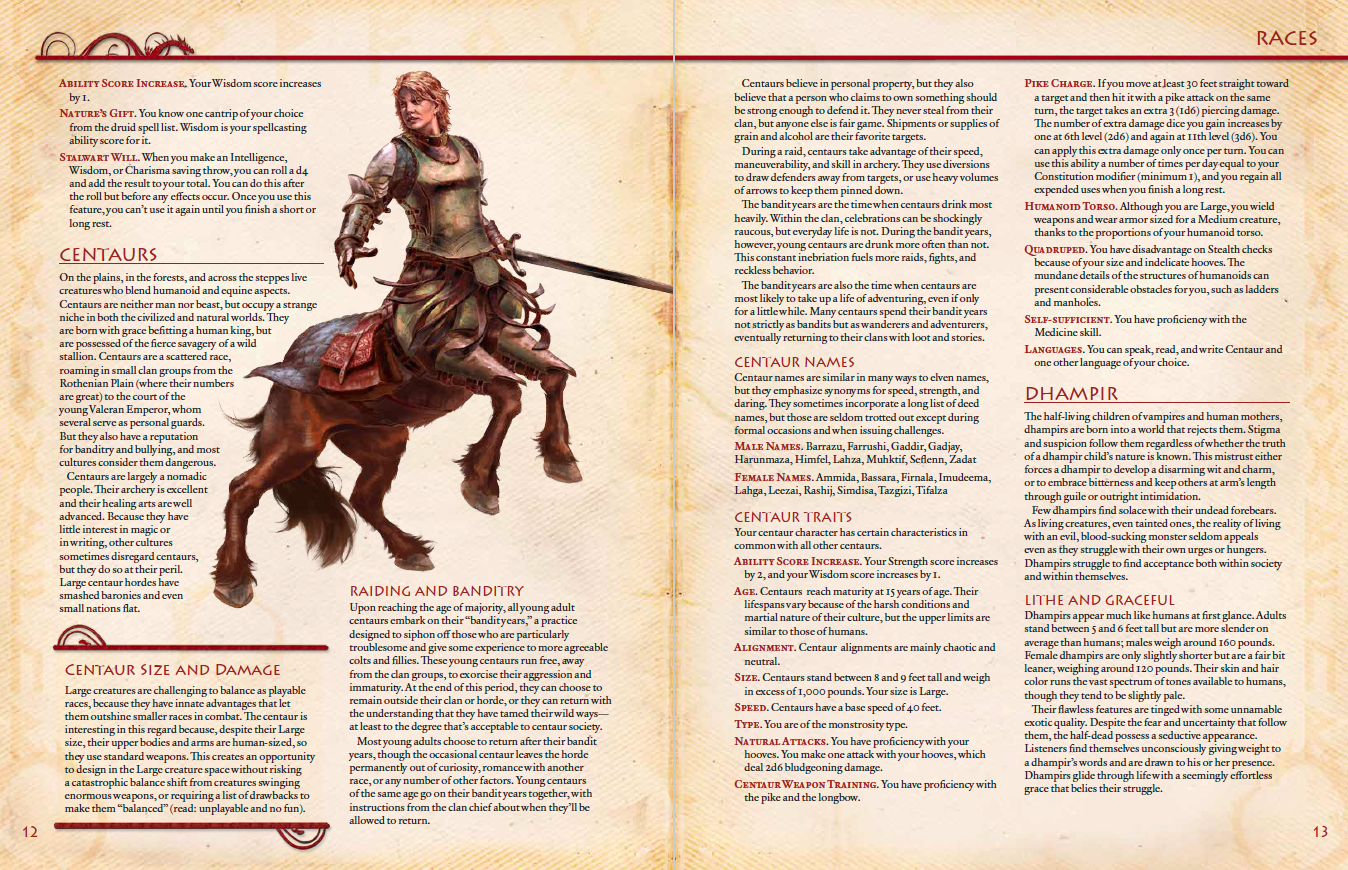 Check Out The Centaur PC Race From The 5E Midgard Campaign Setting! 