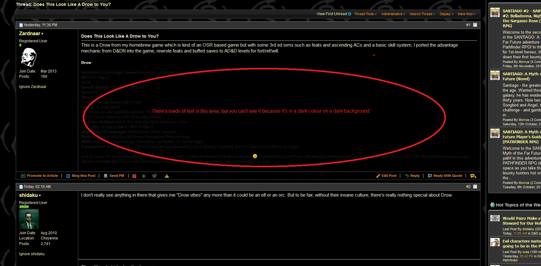Dark Text on a Dark Background Tutorial