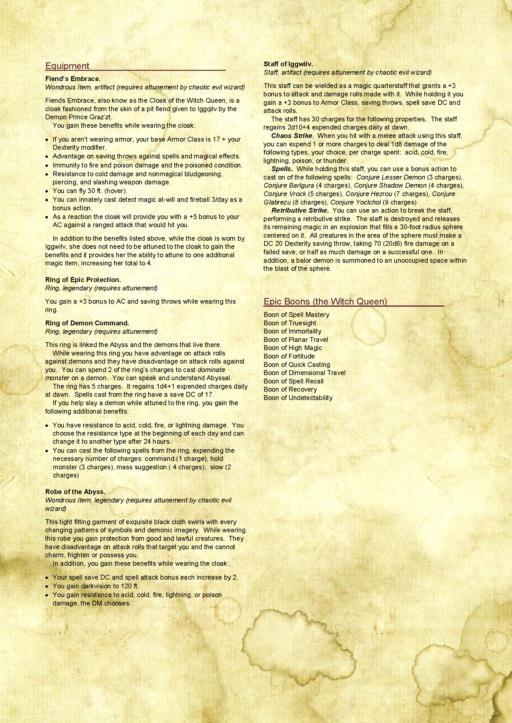 Dnd 5e epic boon dmg page