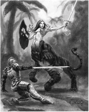 27. Tigerus Lamia (2003) - Dangerous Denizens - The Monster of Tellene.png