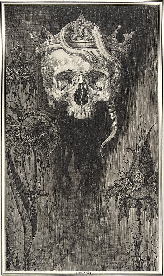 a Henry Weston Keen Skull Crowned with Snakes and Flowers, for the Duchess of Malfi and the Whit.jpg