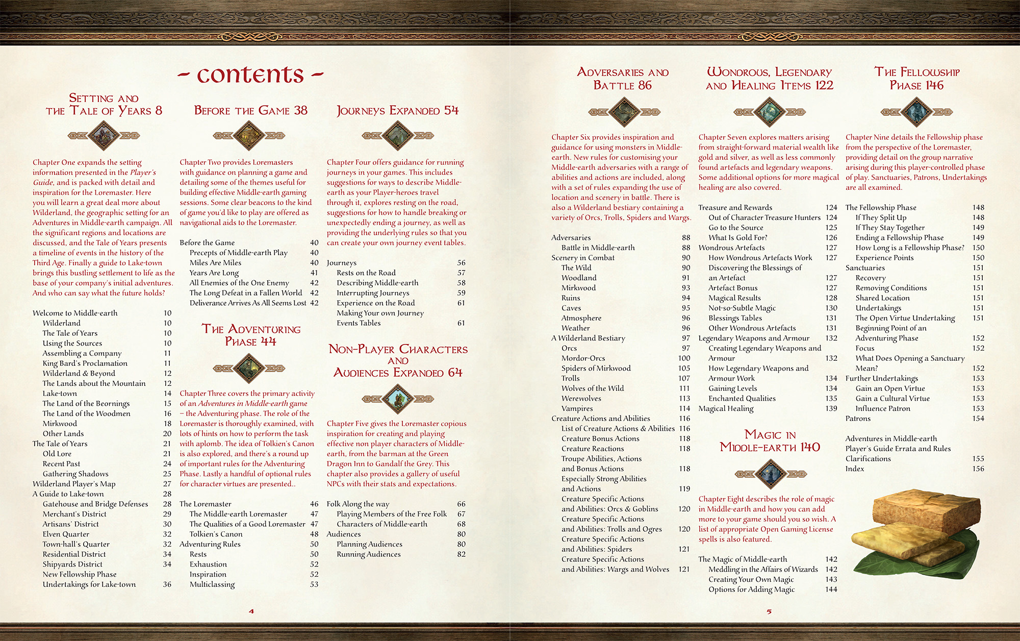 Adventures in Middle-earth Loremasters Guide contents-2000.jpg