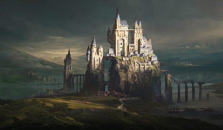 artwork-fantasy-art-castle-landscape-wallpaper-preview.jpg, castle art 