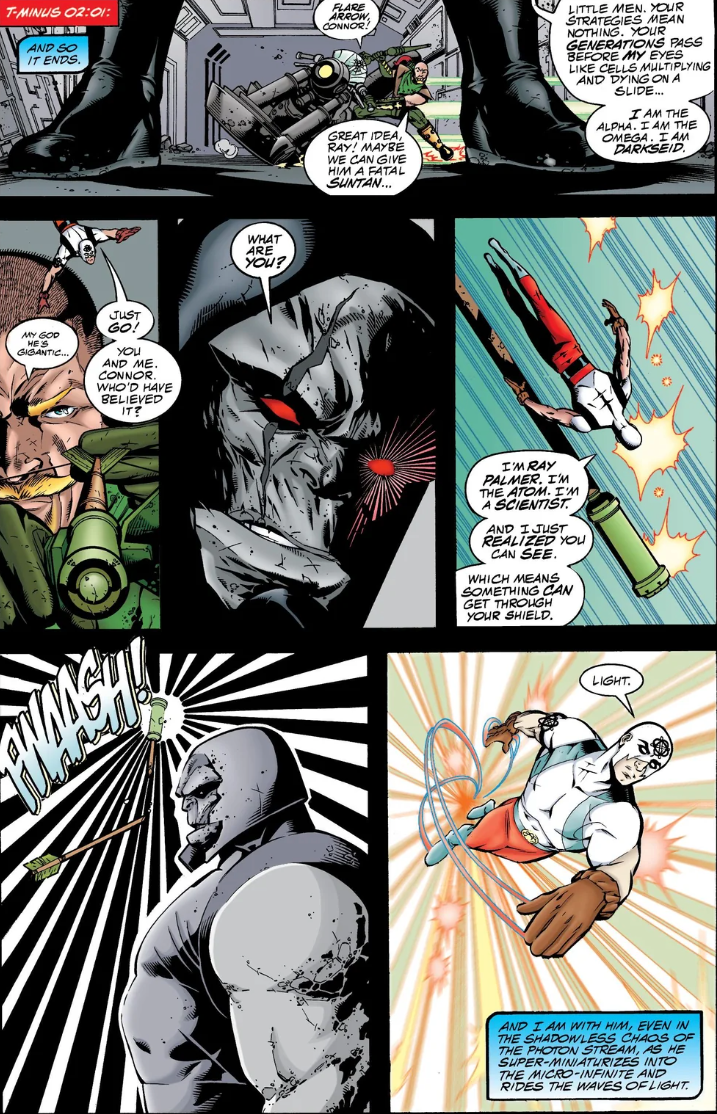 Green Arrow and Atom v Darkseid 1.png